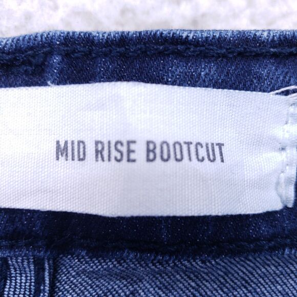 Levis Signature Jean Denim Cotton Women SZ 14 Blue Straight Stretch VTG Mid Rise - Picture 12 of 14